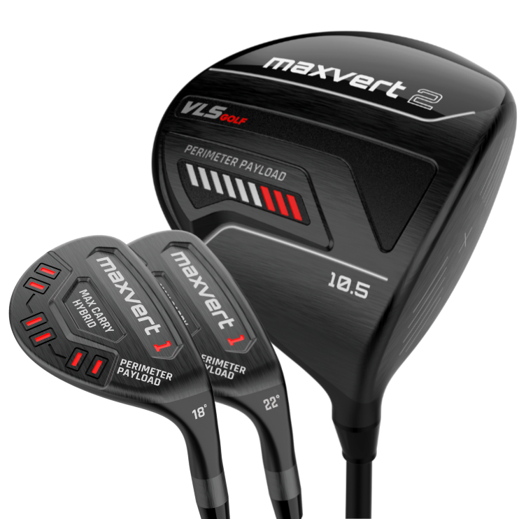 Maxvert 2 Driver and 2 Hybrids Bundle(18&22 Degree Hybrids)