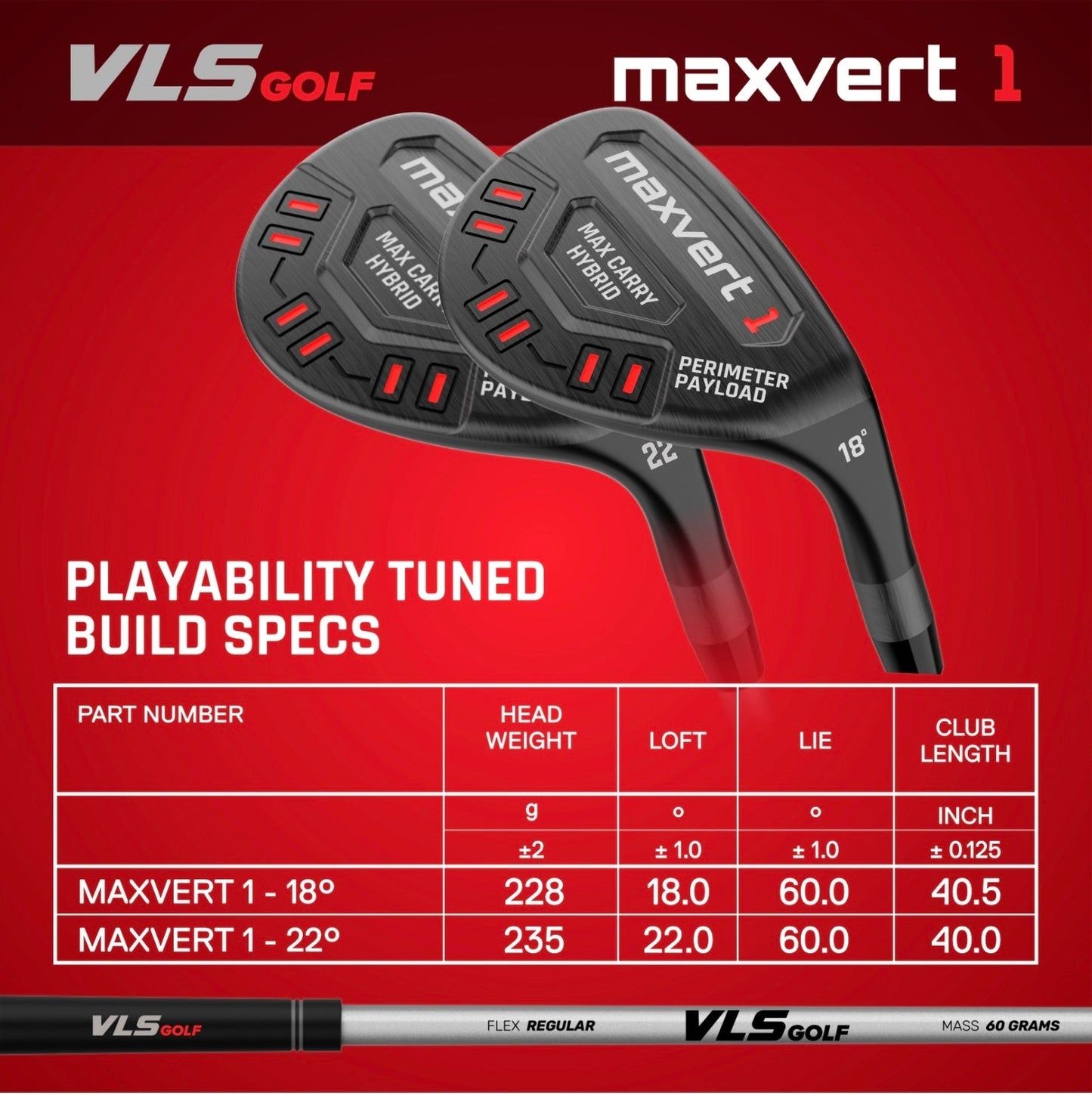 VLS Maxvert 1 Hybrid Bundle - 18° & 22° Special